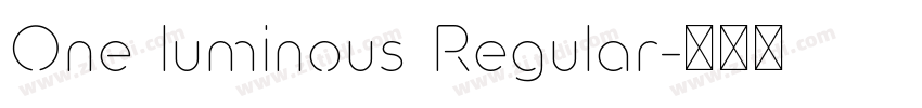 One luminous Regular字体转换